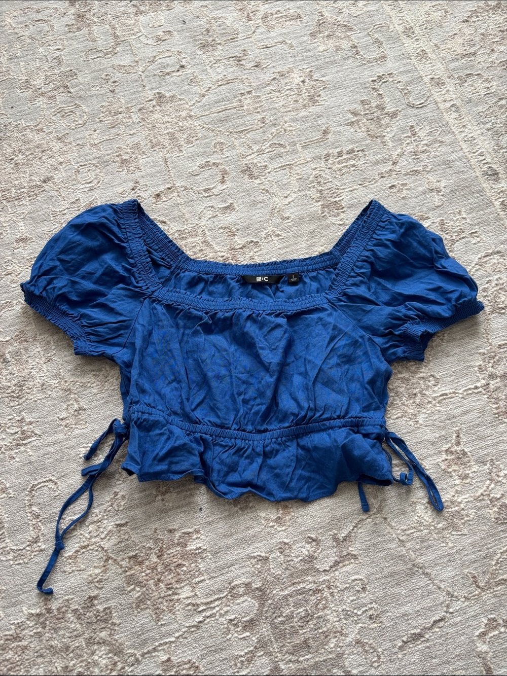 Uniqlo Blue Crop Top